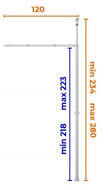 Expansion post with gymnastic bar - blue Model kometa