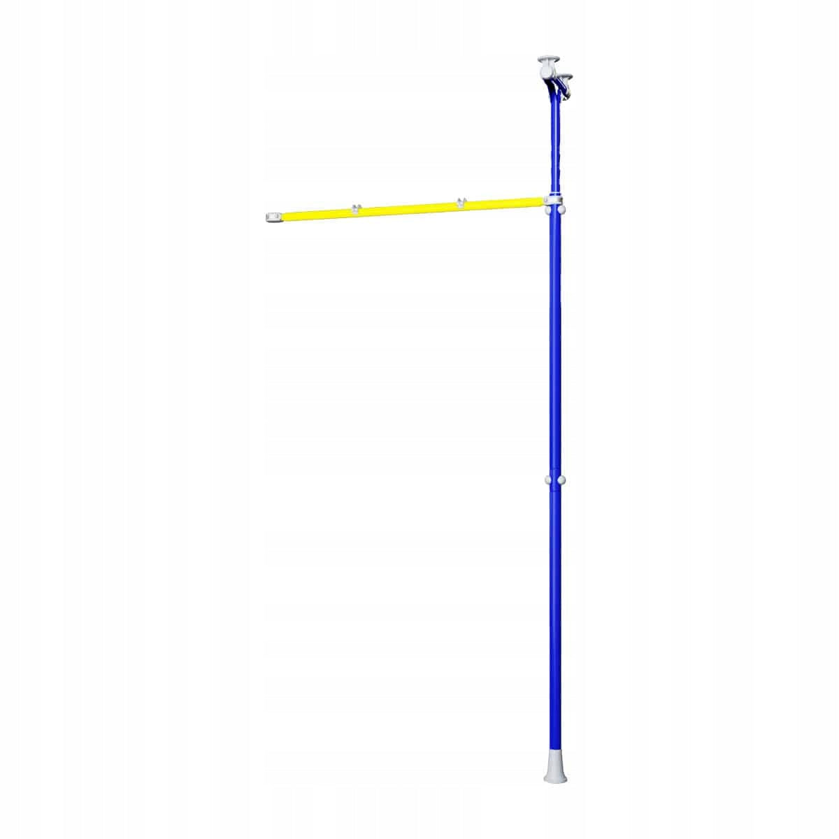 Expansion post with gymnastic bar - blue