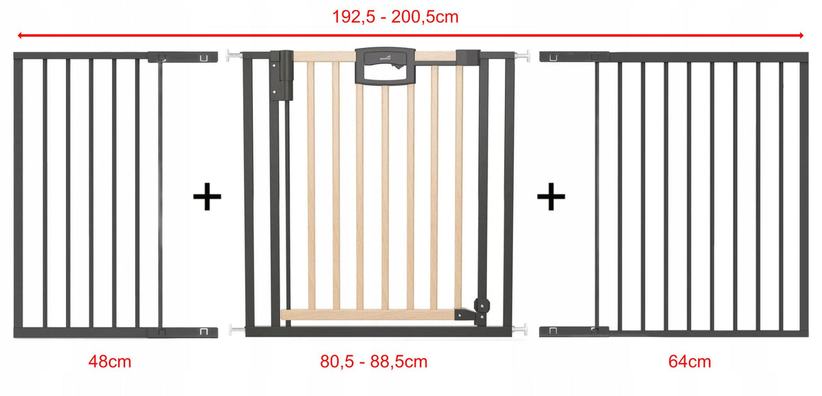 Expansion railing gate 192,5-200,5cm door GEUTHER Brand Geuther