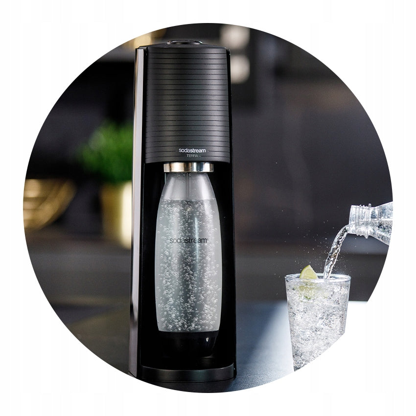 Express SodaStream Terra Black 3 bottles 1x 1L + 2x 0,5L Customs tariff code 82100000