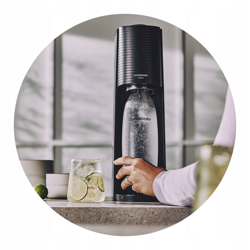 Express SodaStream Terra Black 3 bottles 1x 1L + 2x 0,5L Product weight with unit packaging 3.2 kg