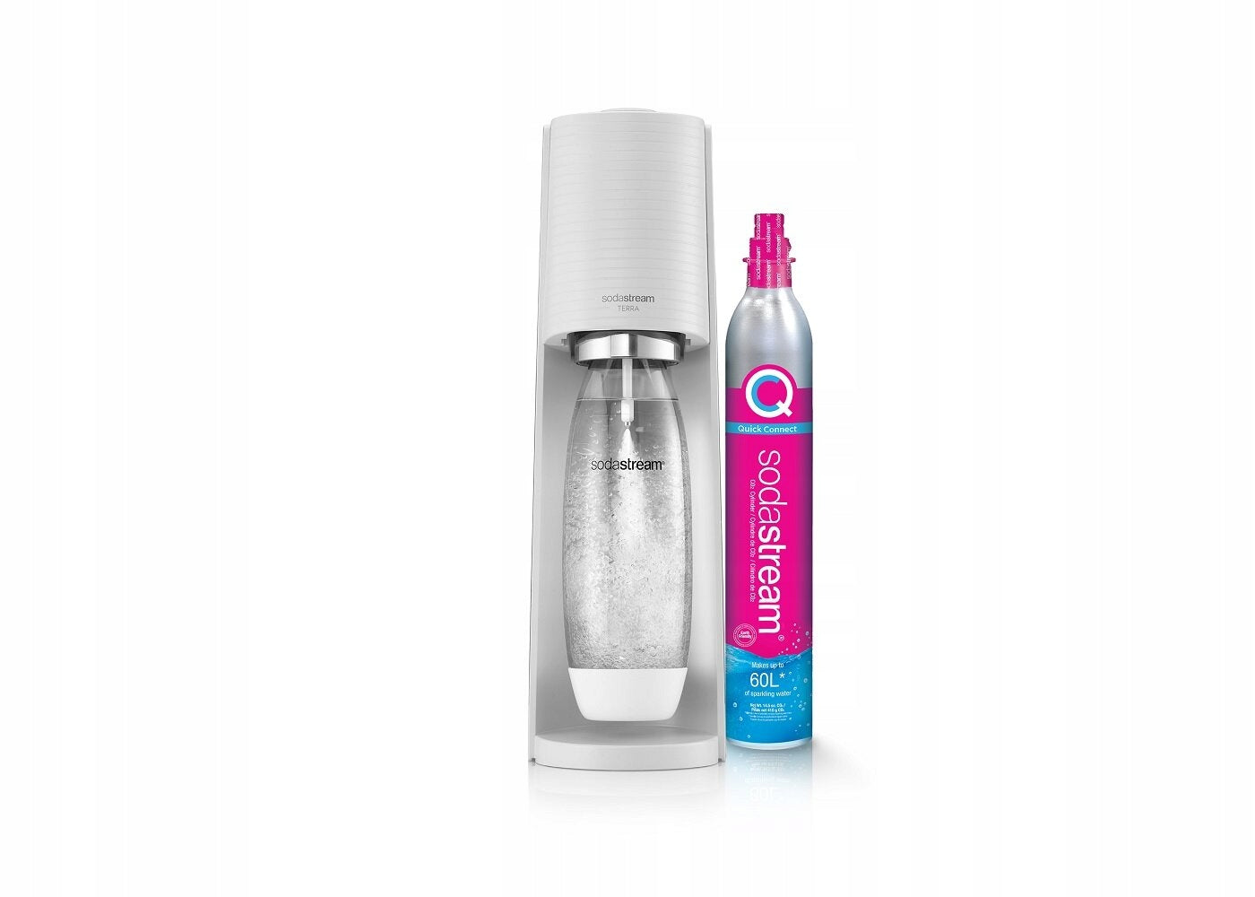 Express SodaStream Terra White Dominant color white