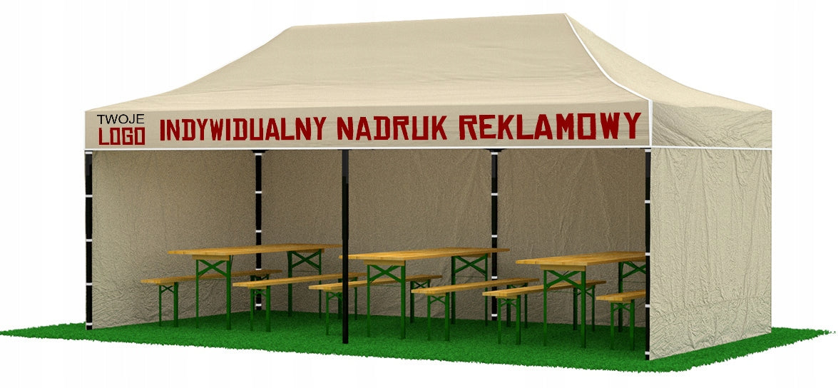 Express Tent with Trade Fair LOGO 3x6 Pavilion with PRINT INSCRIPTION PRINT Packaging status original