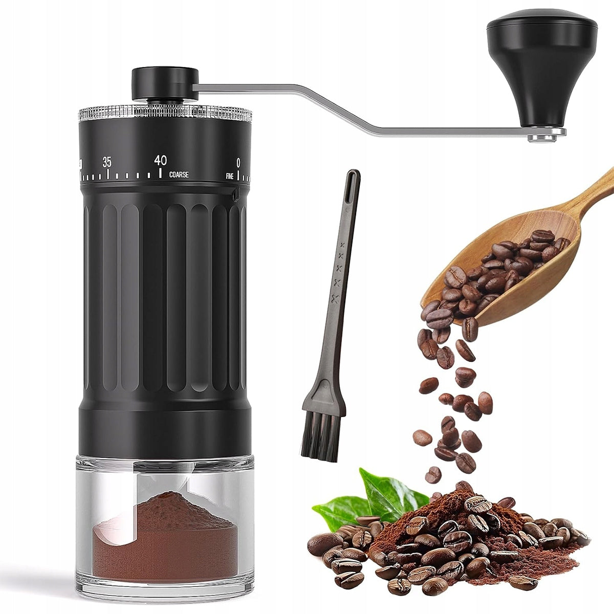 External Adjustable Manual Coffee Grinder 30 G +40 LEVELS Kind hand grinder