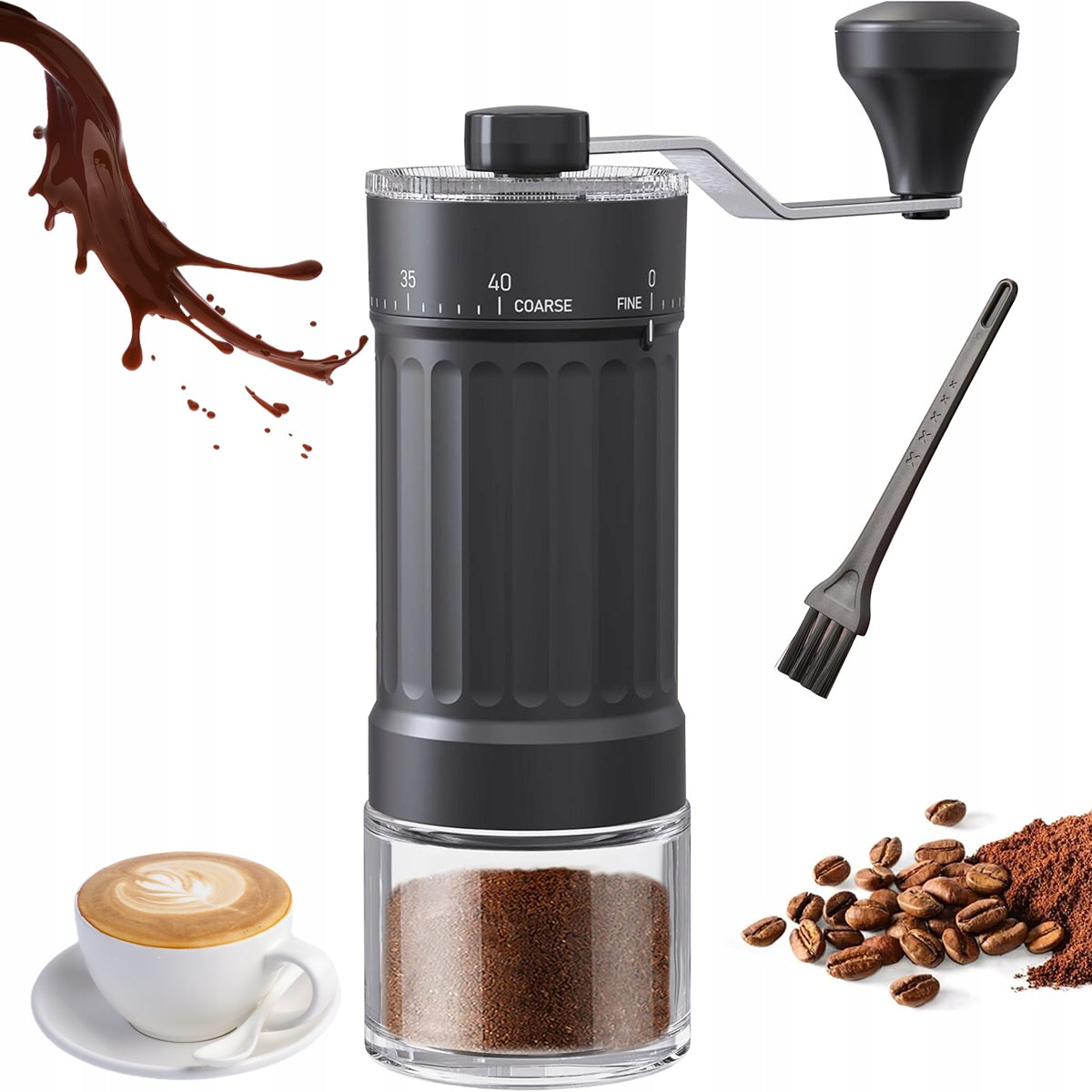 External Adjustable Manual Coffee Grinder 30 G +40 LEVELS