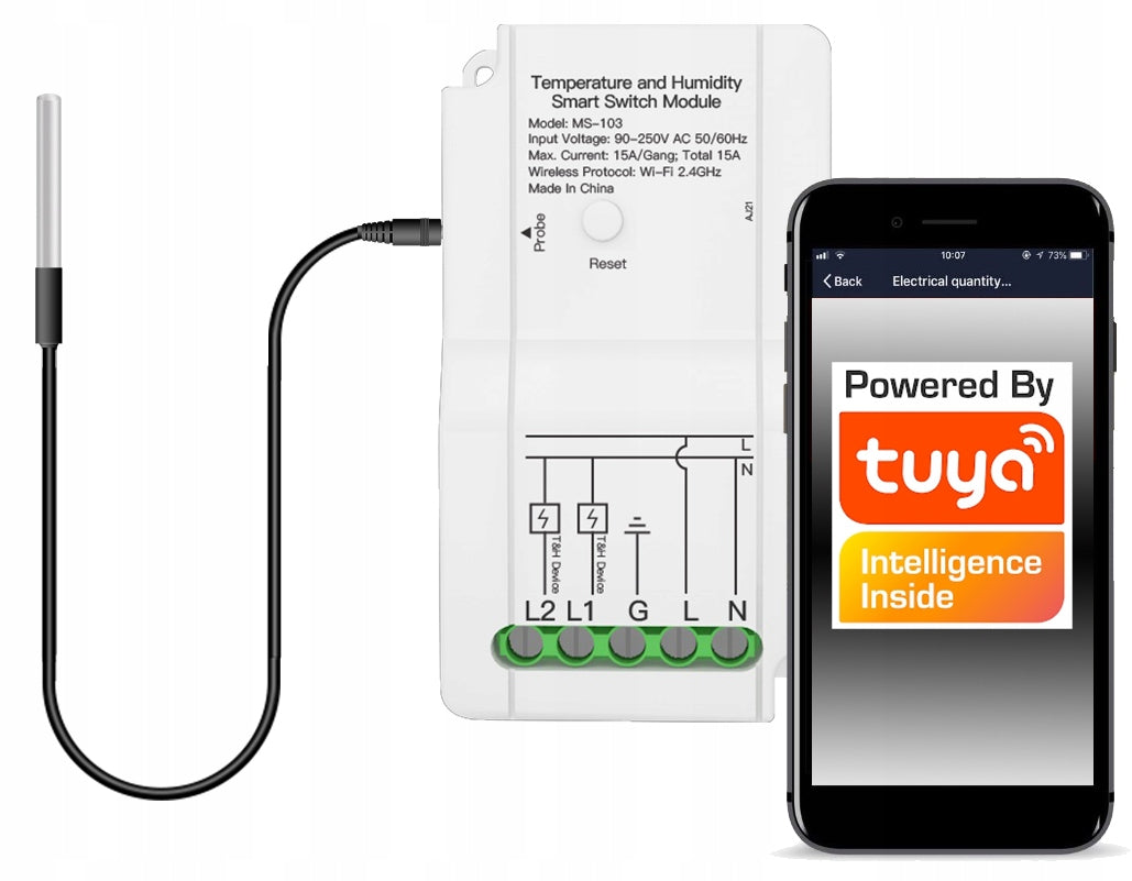External thermostat temperature sensor TUYA WiFi