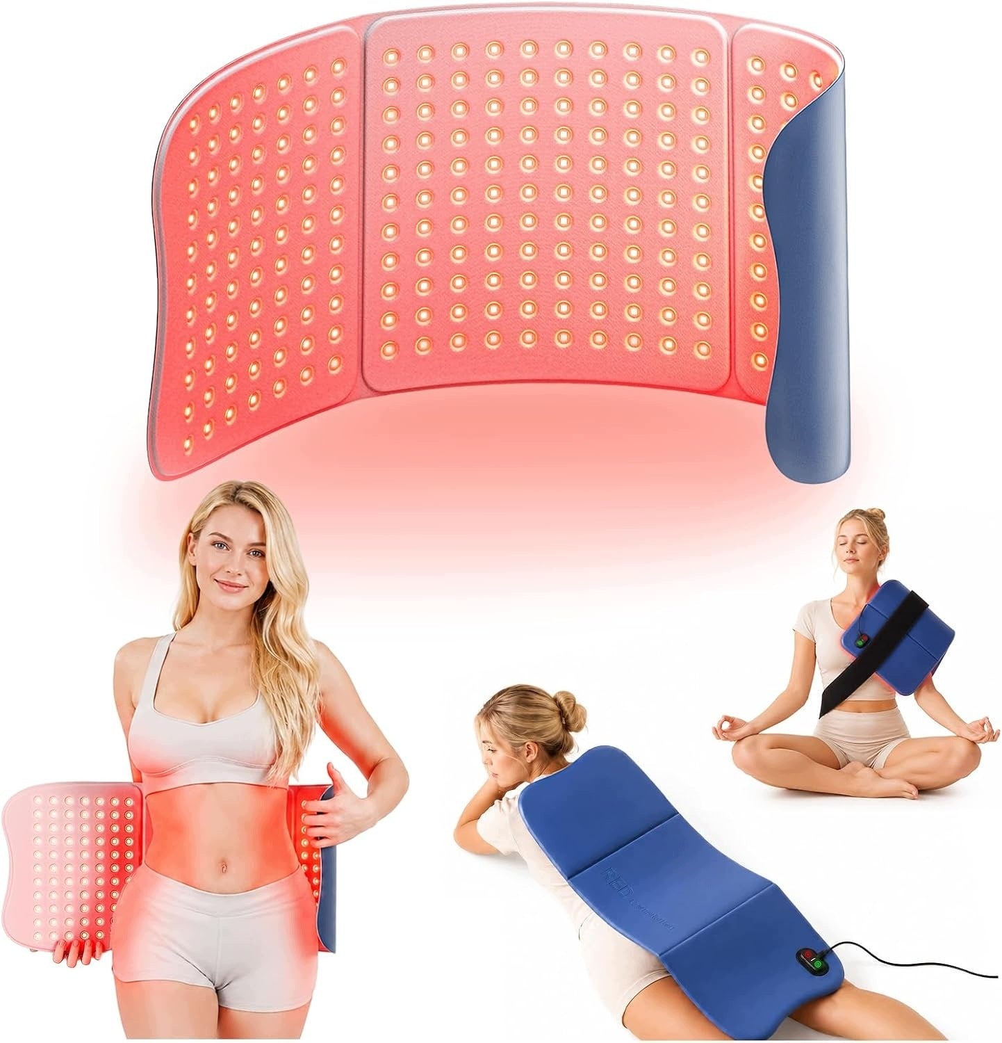 Extra Long Red Light Mat,FDA Cleared,792 Beams for Pain Relief,76.5*30.5CM