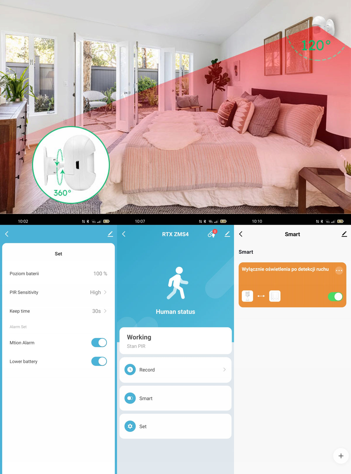 Extremely small PIR ZigBee motion sensor TUYA Smart RTX Eco Brand RTX