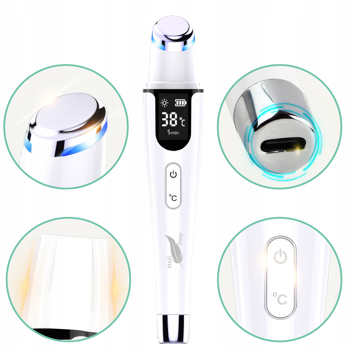 Eye Massager Mouth Eye Area Thermal LED Warm Compress LCD Vibration Packaging status original