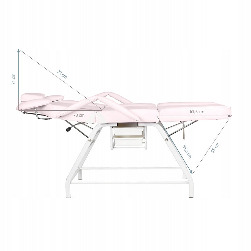 Eyelash treatment chair Ivette pink Model AC133145
