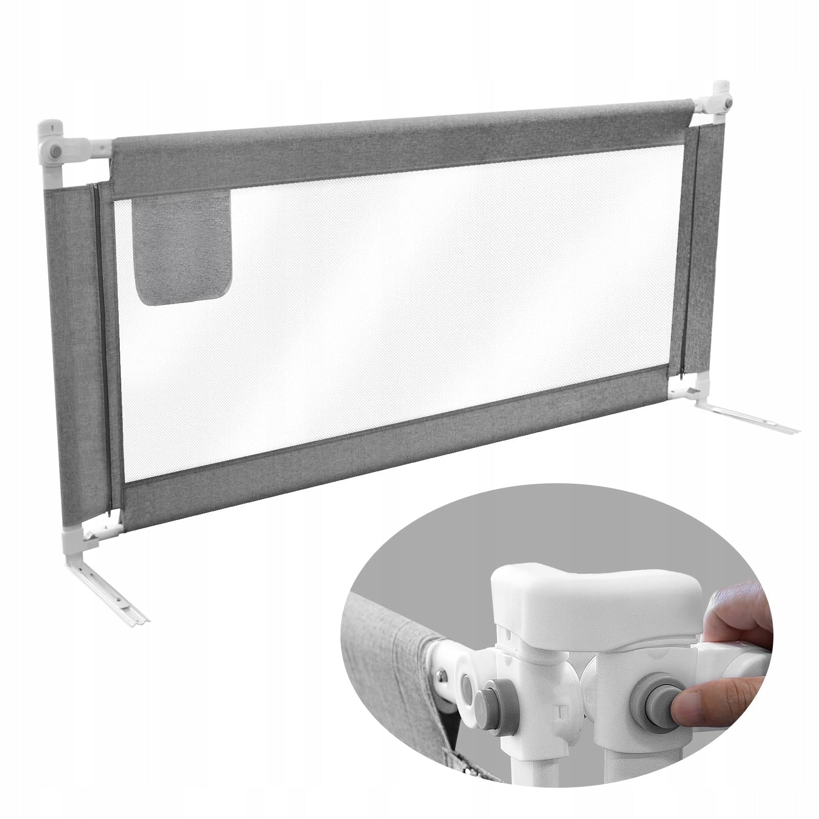 Eyeleaf safety barrier grey bed gate 200cm
