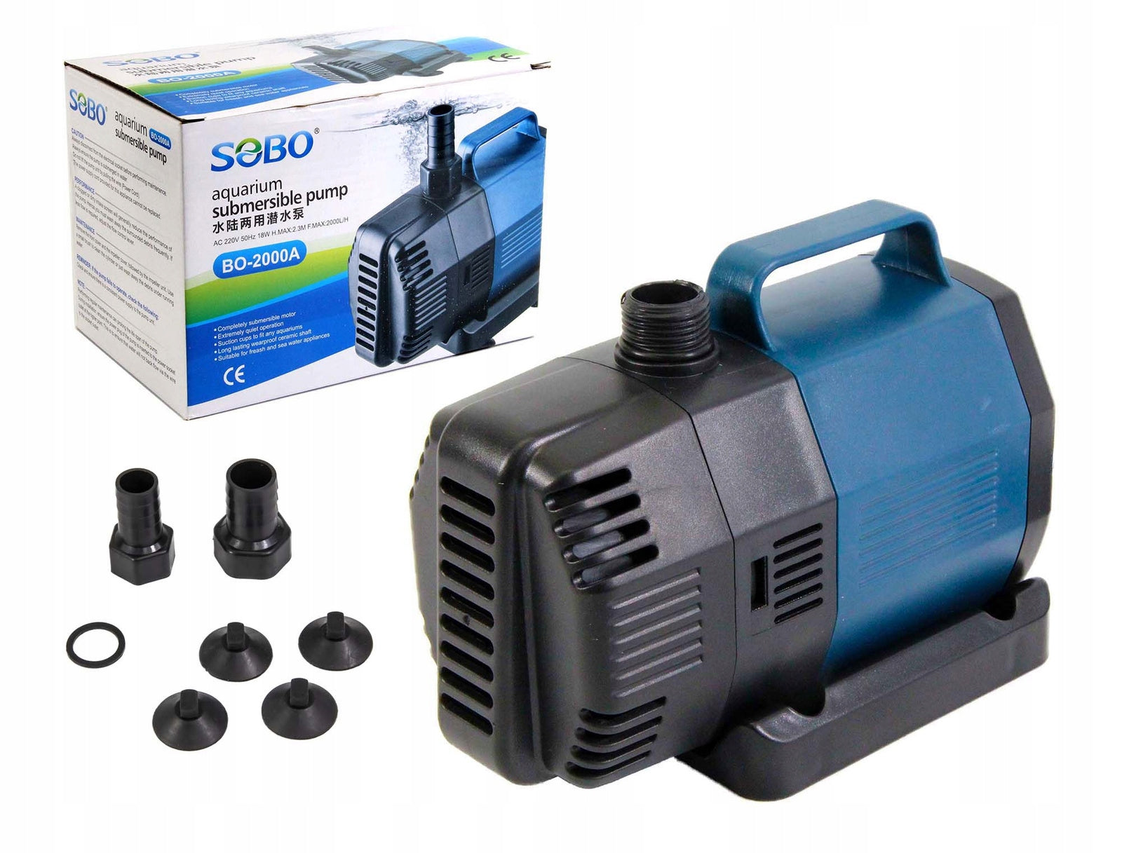 Eyelet pump cascade fountain filtration SOBO 2000l/h ECO+ 18W H-max 2,3m