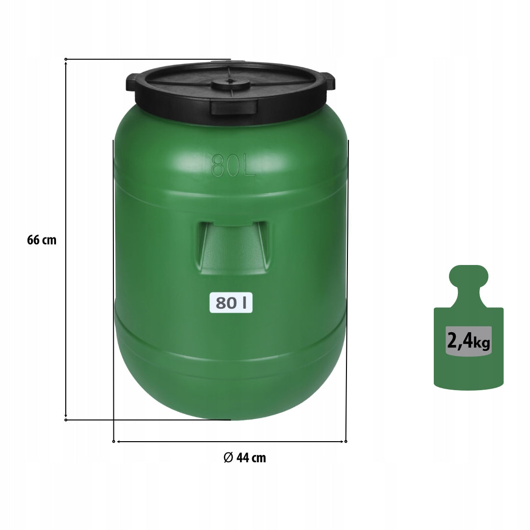 F&R 80L PLASTIC BARREL WITH TAP FOR RAINWATER AND STORAGE Brand no brand