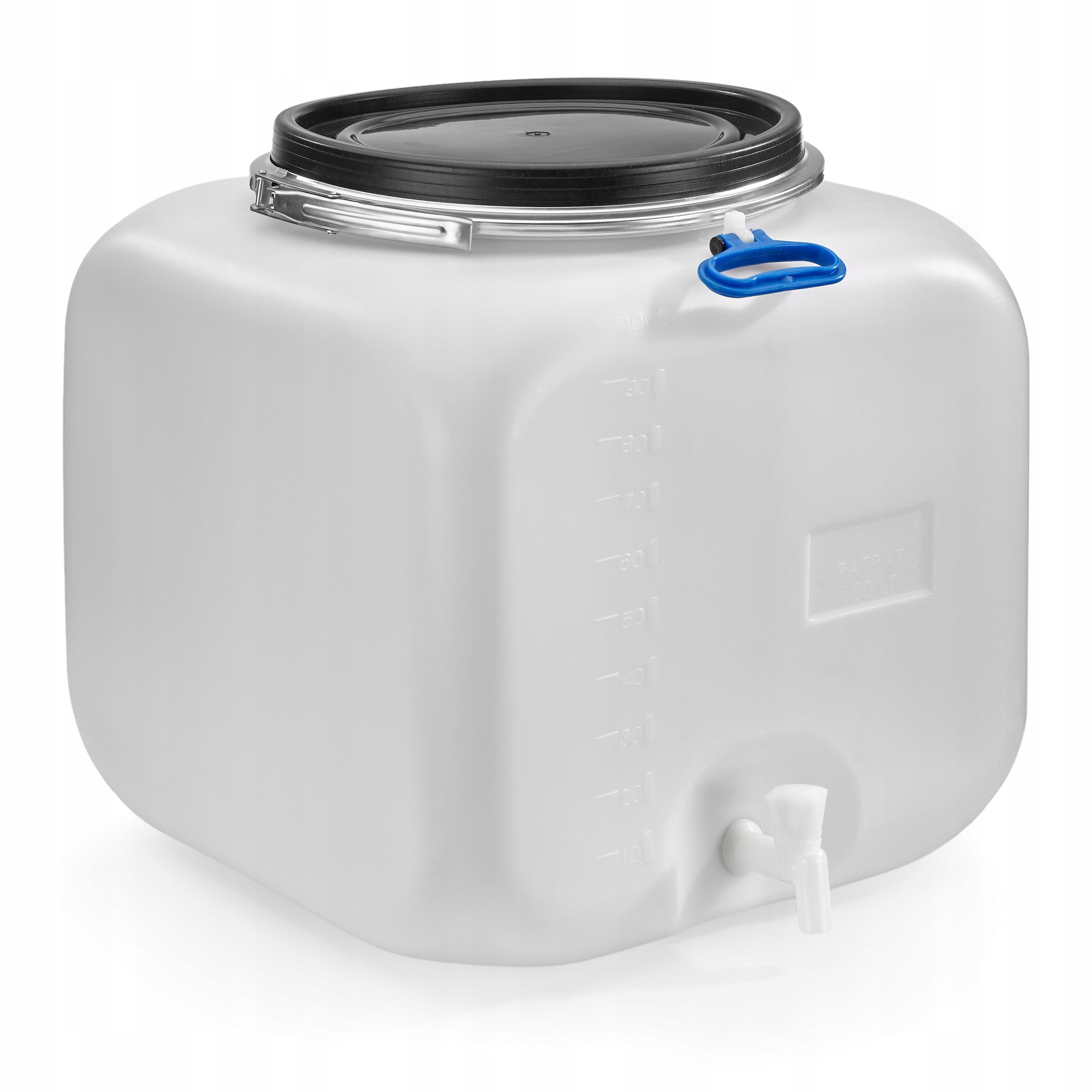F&R BARREL 100L SQUARE FOR CABBAGE PICKLING WATER WITH CLAMP AND TAP