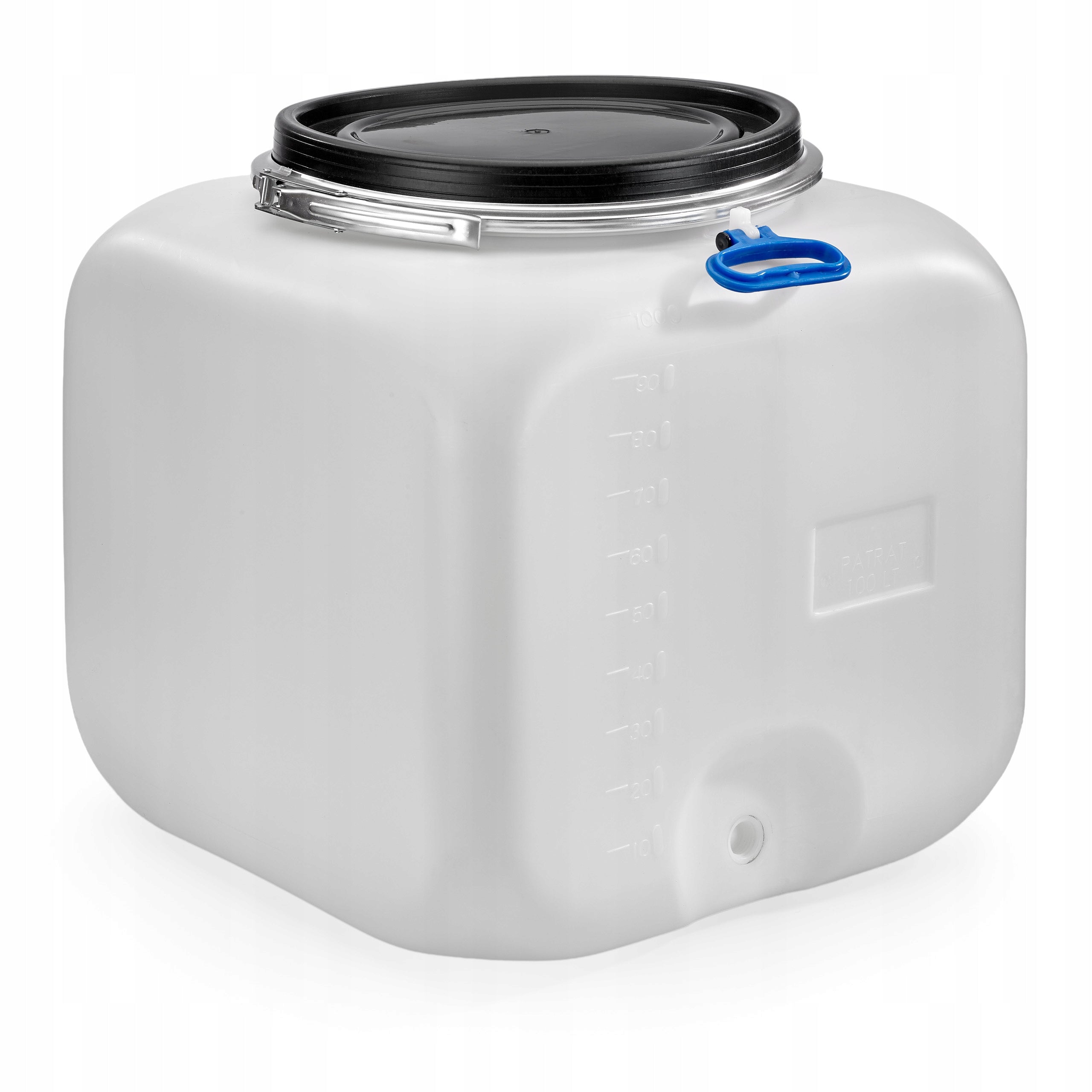 F&R BARREL 100L SQUARE FOR CABBAGE PICKLING WATER WITH WHITE COVER
