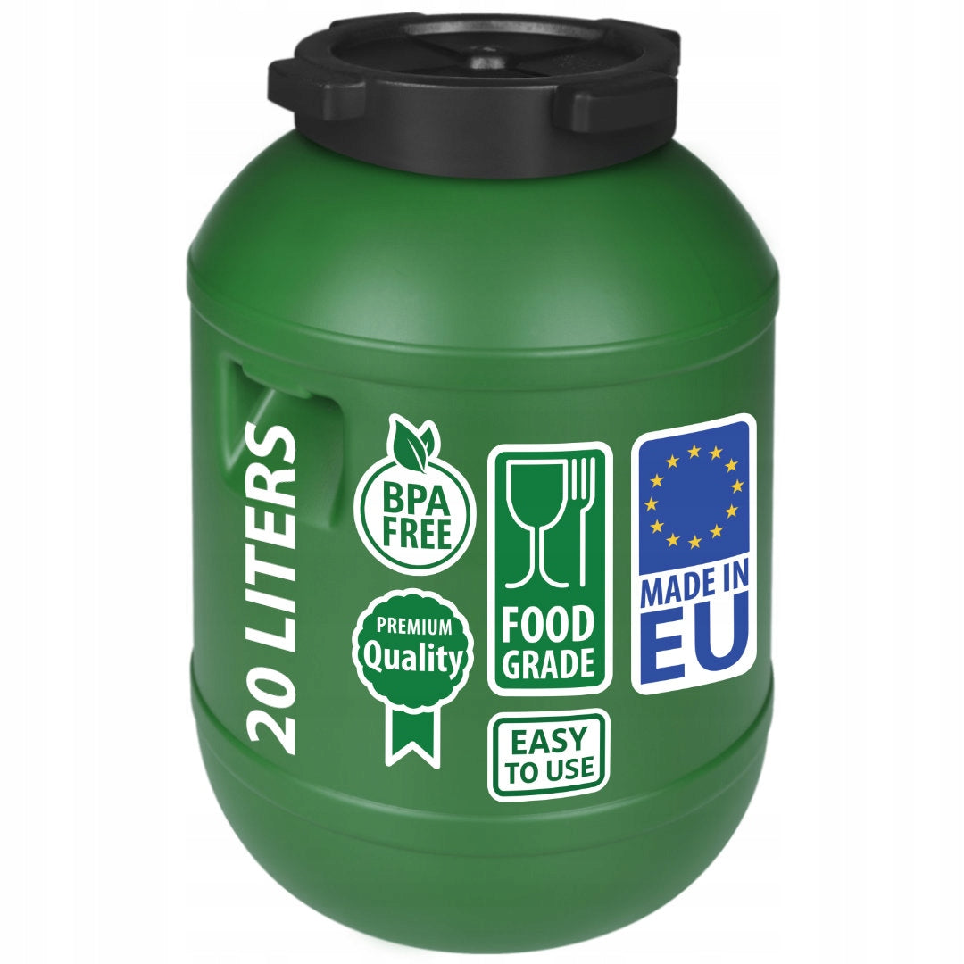 F&R PLASTIC BARREL 20L SCREW-ON FOR RAINWATER AND STORAGE Manufacturer code FR0343