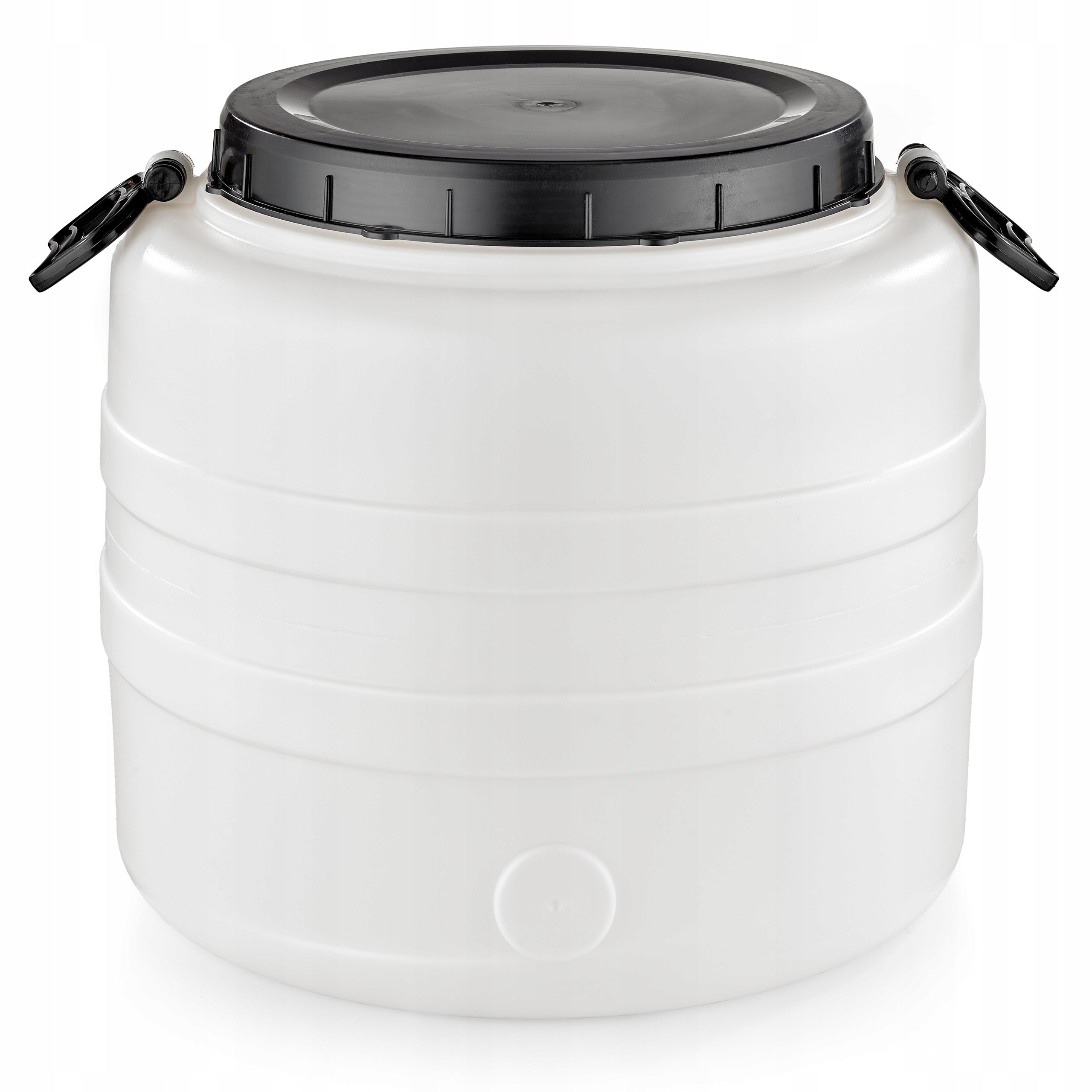 F&R PLASTIC BARREL 30L FOR WATER PICKLING WITH PRESSURE AND HANDLES WHITE