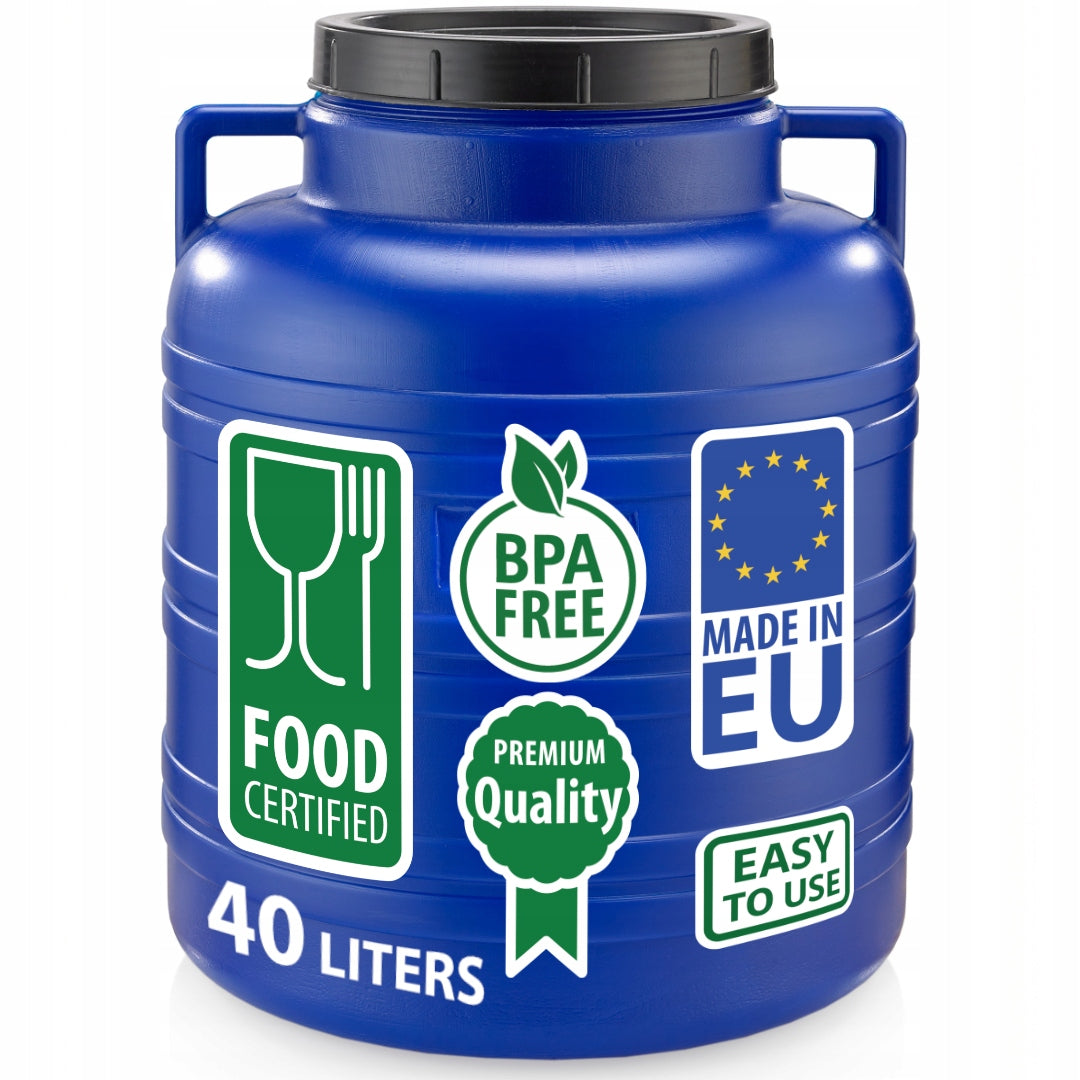 F&R PLASTIC BARREL 40L FOR PICKLING CABBAGE FOR WATER HANDLES BLUE Manufacturer code FR0020