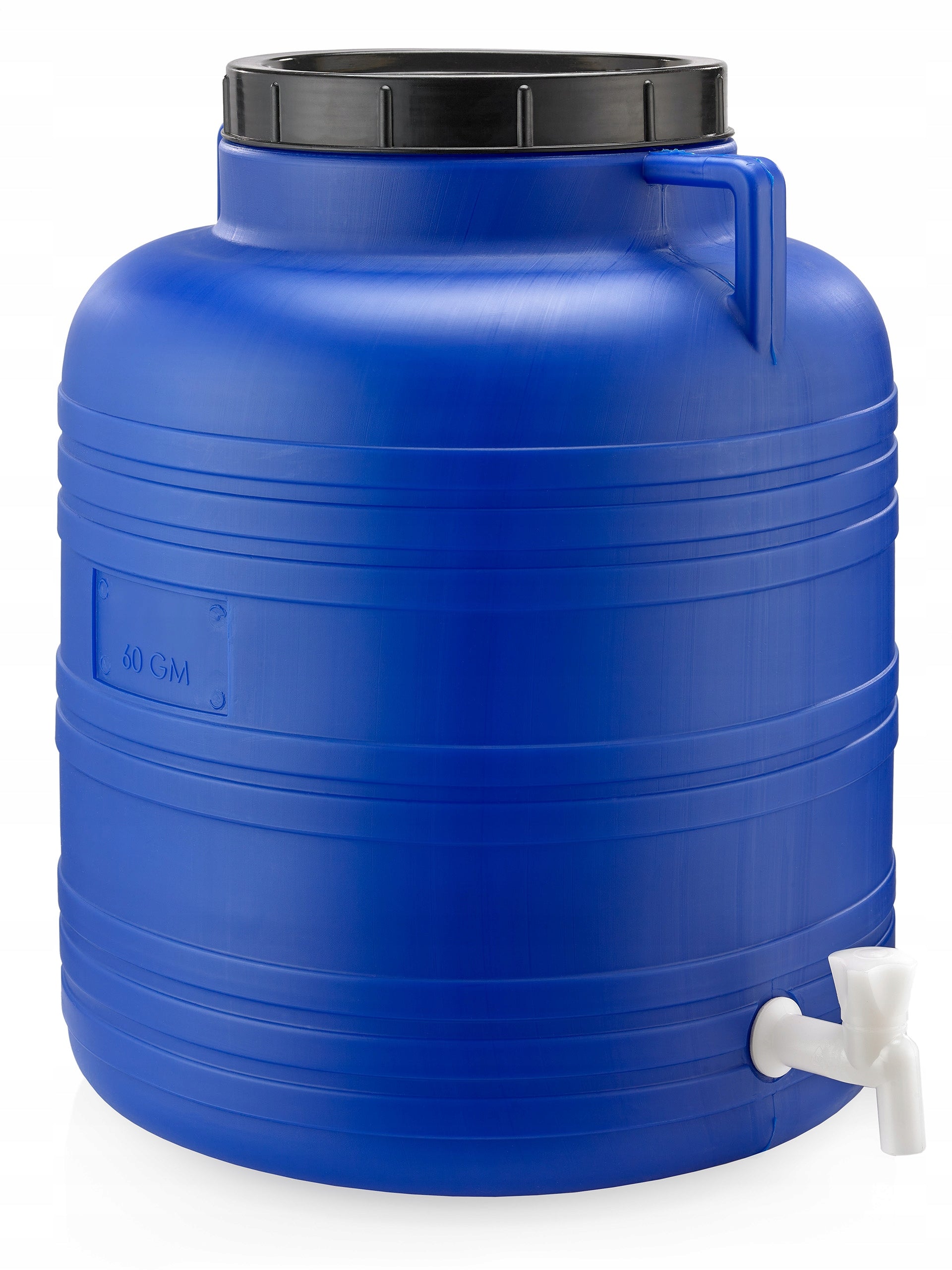 F&R PLASTIC BARREL 60L WITH TAP FOR PICKLING CABBAGE FOR WATER BLUE