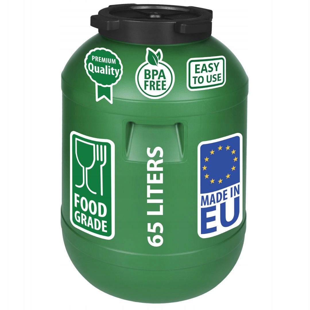 F&R PLASTIC BARREL 65L SCREW-ON FOR RAINWATER AND STORAGE Manufacturer code FR0345