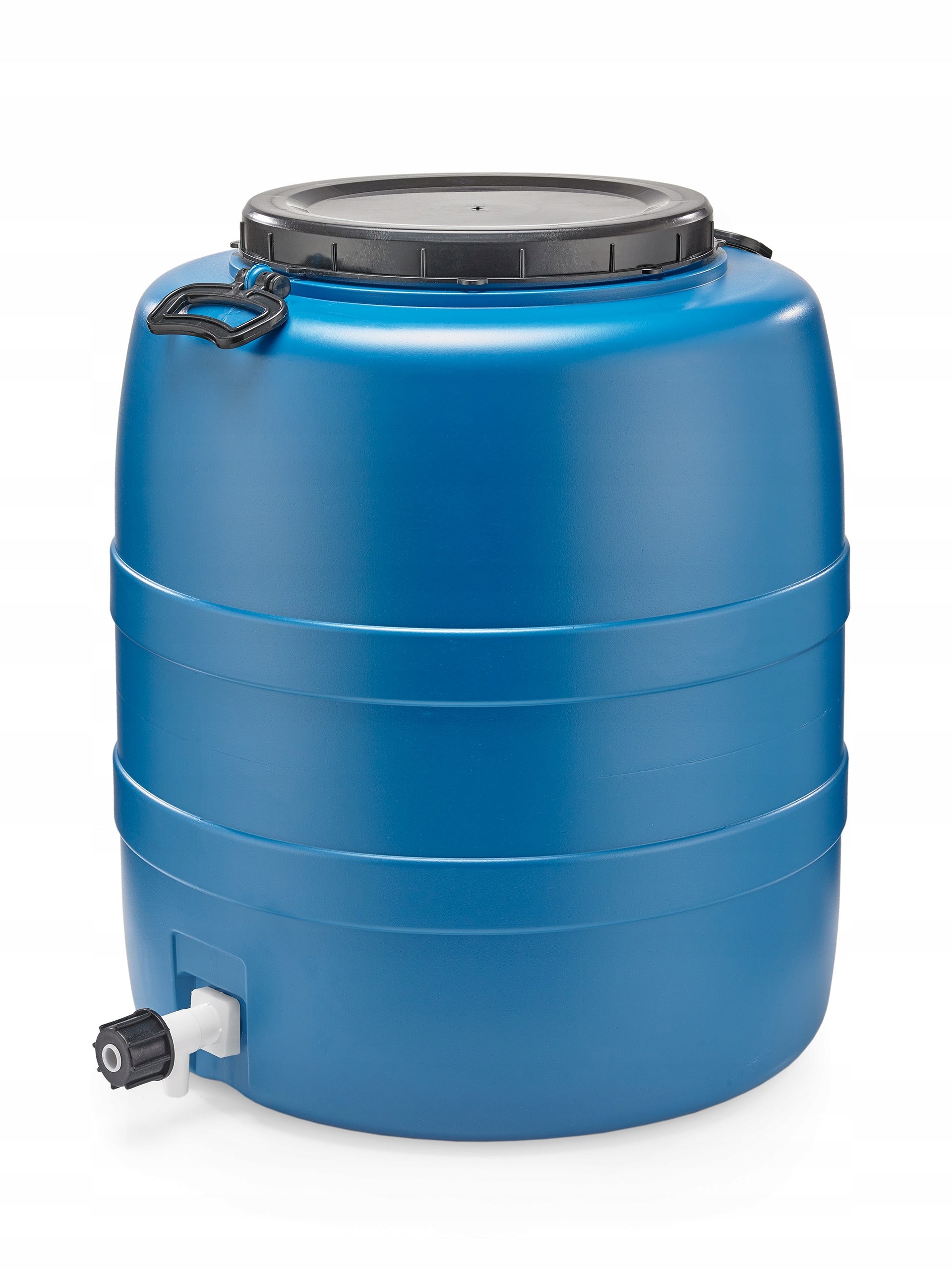 F&R PLASTIC BARREL 90L FOR WATER PICKLING WITH HANDLES AND TAP BLUE