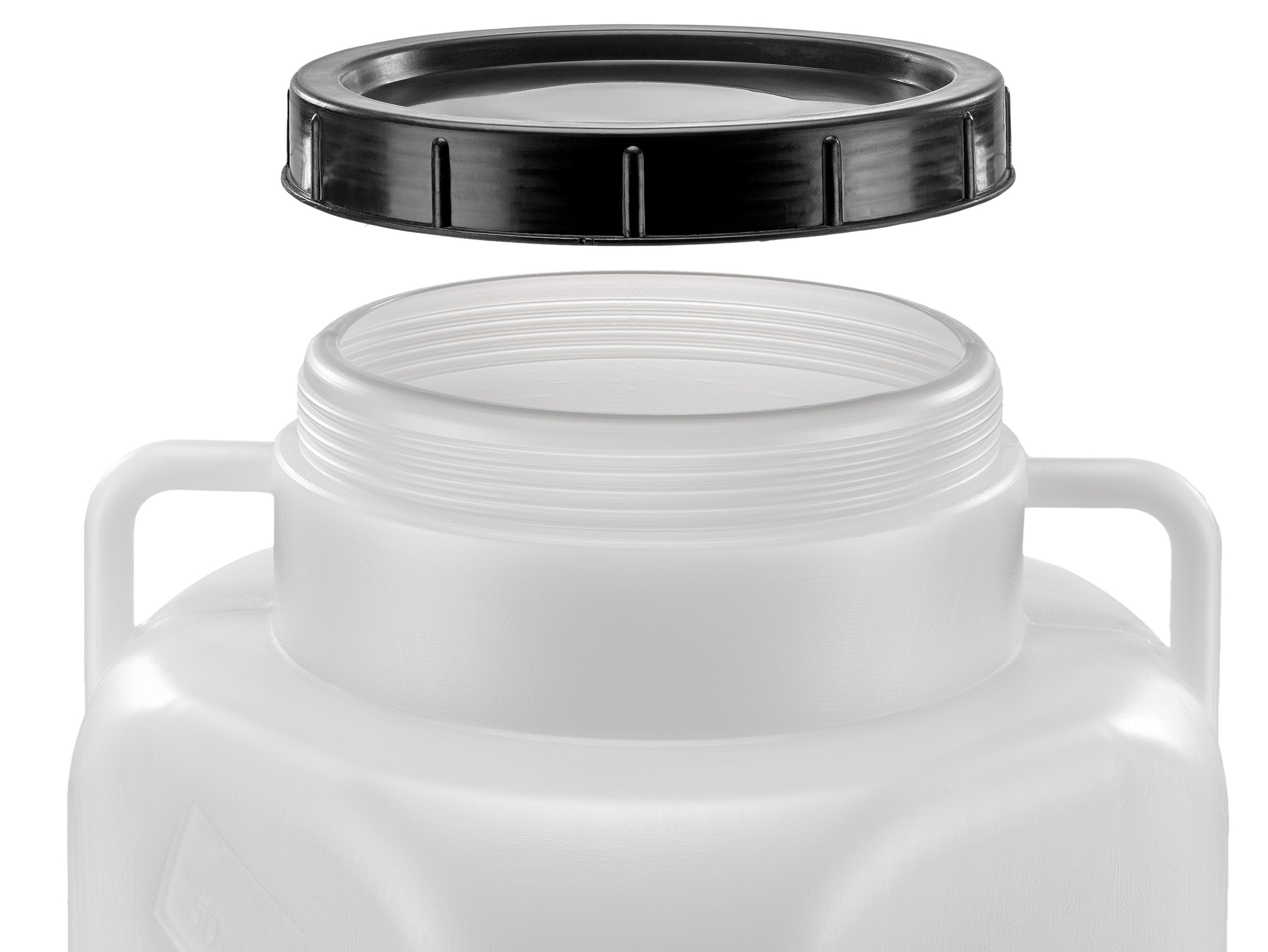 F&R SQUARE BARREL, SCREW-ON WITH HANDLES 50l - WHITE Brand no brand