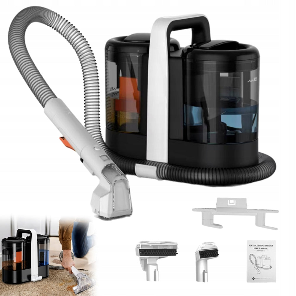 FABRIC CLEANING MACHINE 1500+800ML WITH 2 HEADS FOR SOFA BED CARPETS