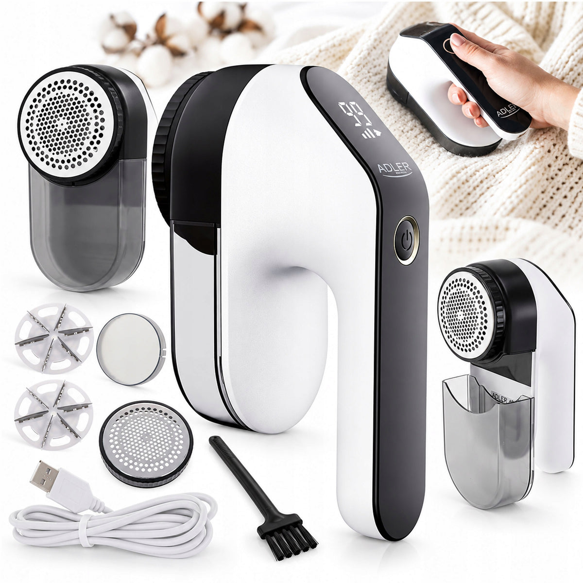 FABRIC SHAVER CLOTHING SWEATERS RECHARGEABLE USB C 2000 mAh