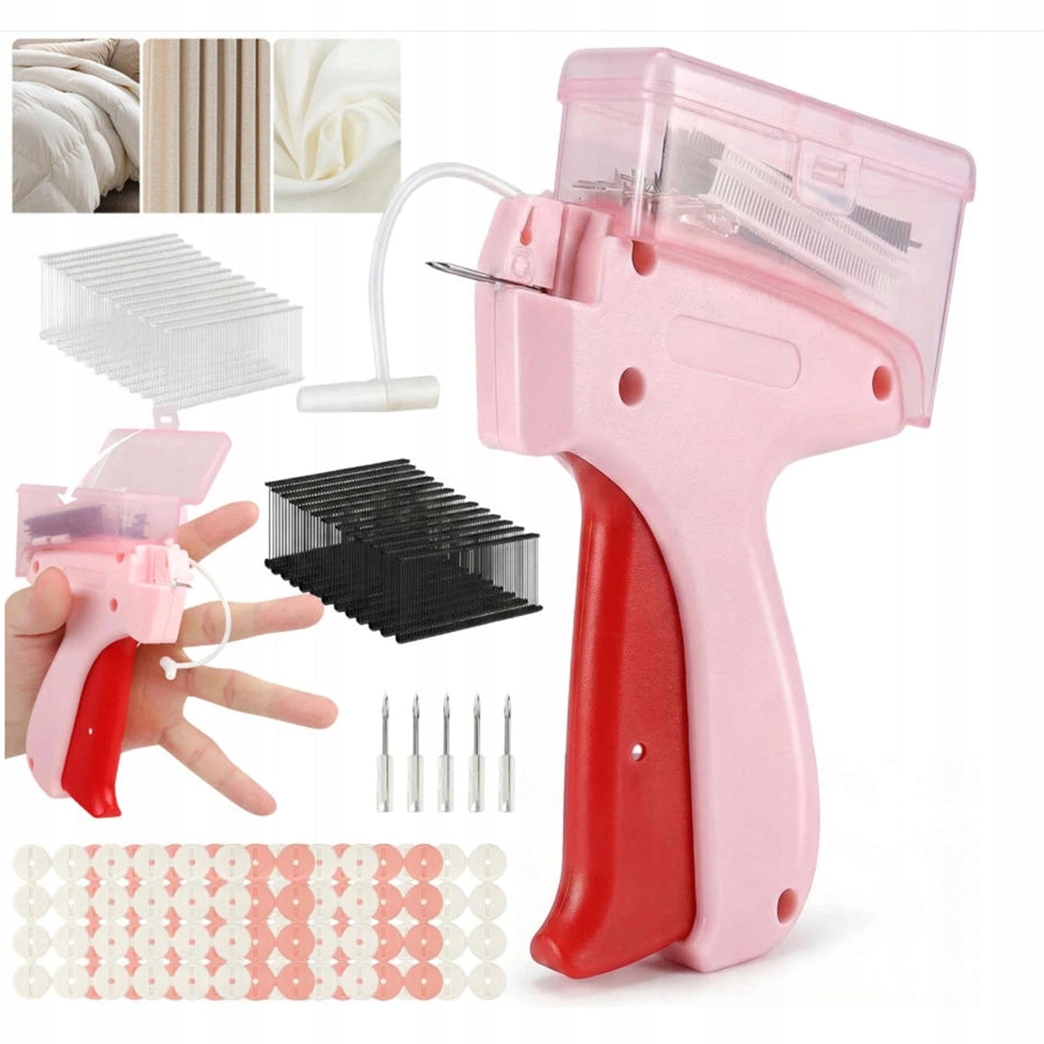 FABRIC STAPLER CLOTHING REPAIR GUN COMPACT EASY TO USE