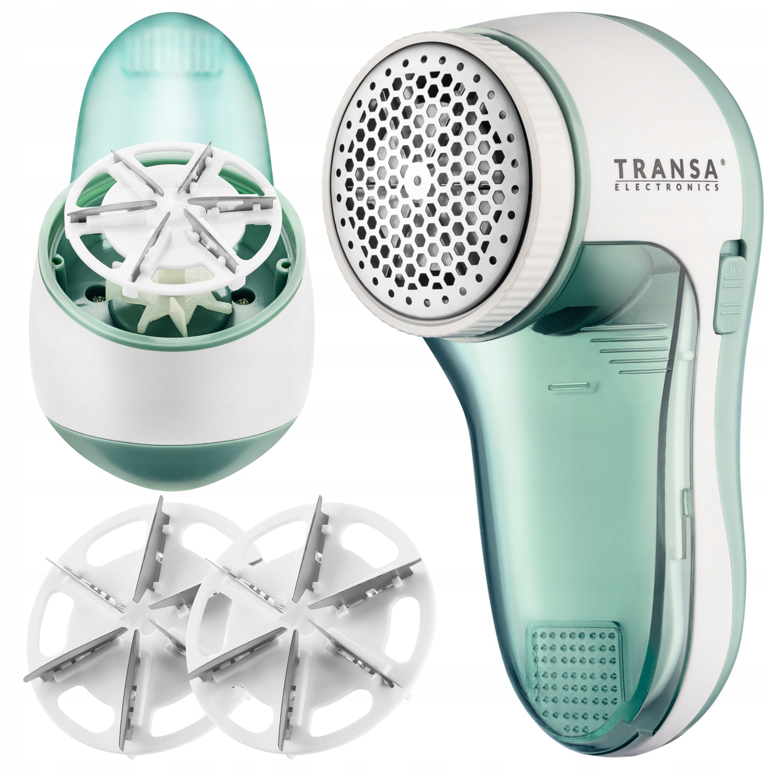 FABRIC SWEATER SHAVER Wireless Green USB 8W 2 x BLADES