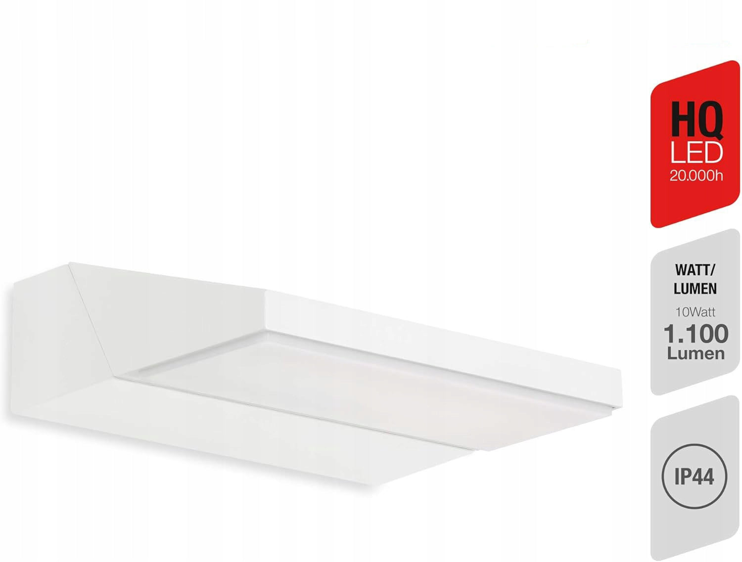 FACADE LAMP WALL LAMP LED 10W NEUTRAL 4000k - TOP OR BOTTOM Batteries included no
