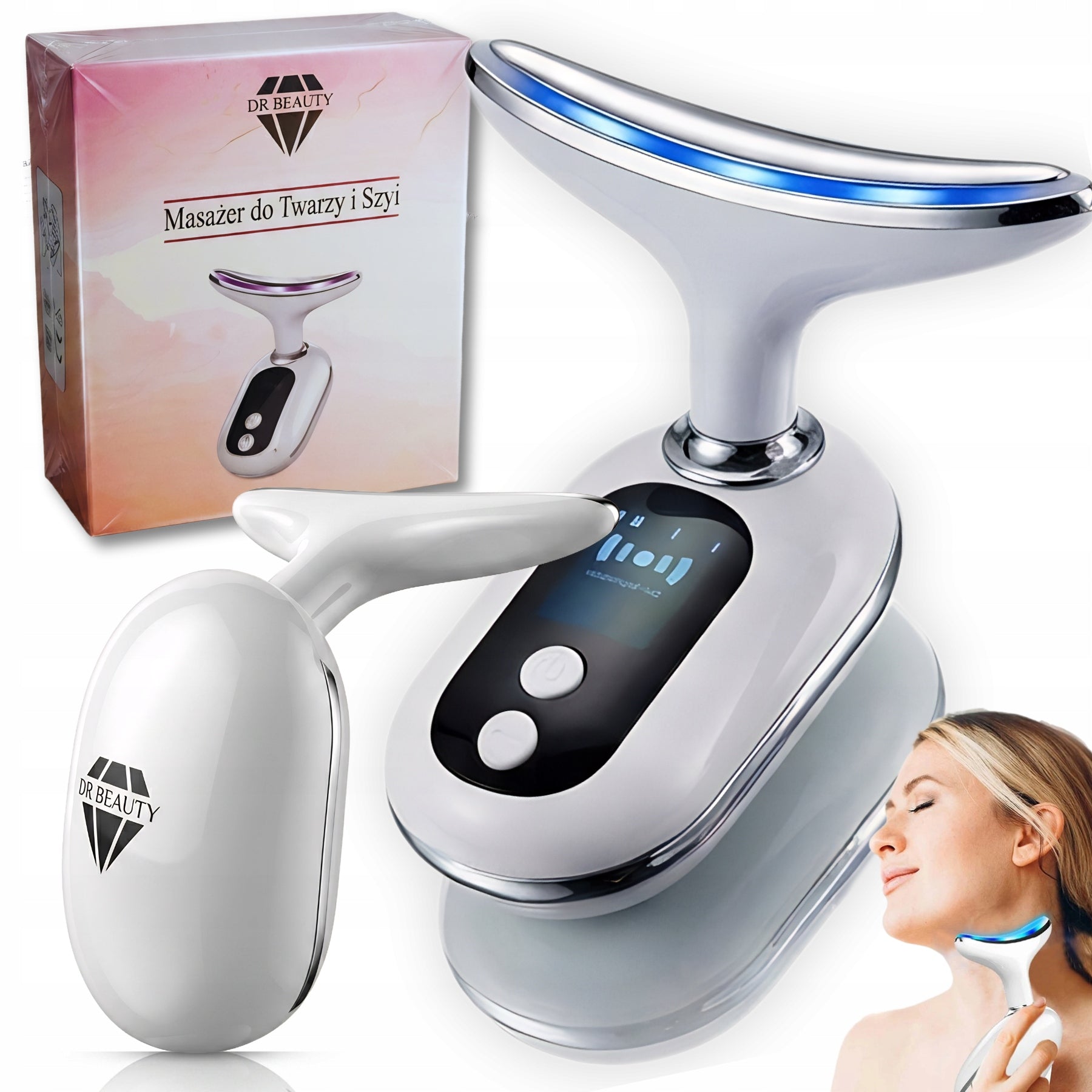 FACE AND NECK SONIC MASSAGER 4in1 Lifting Firming EMS