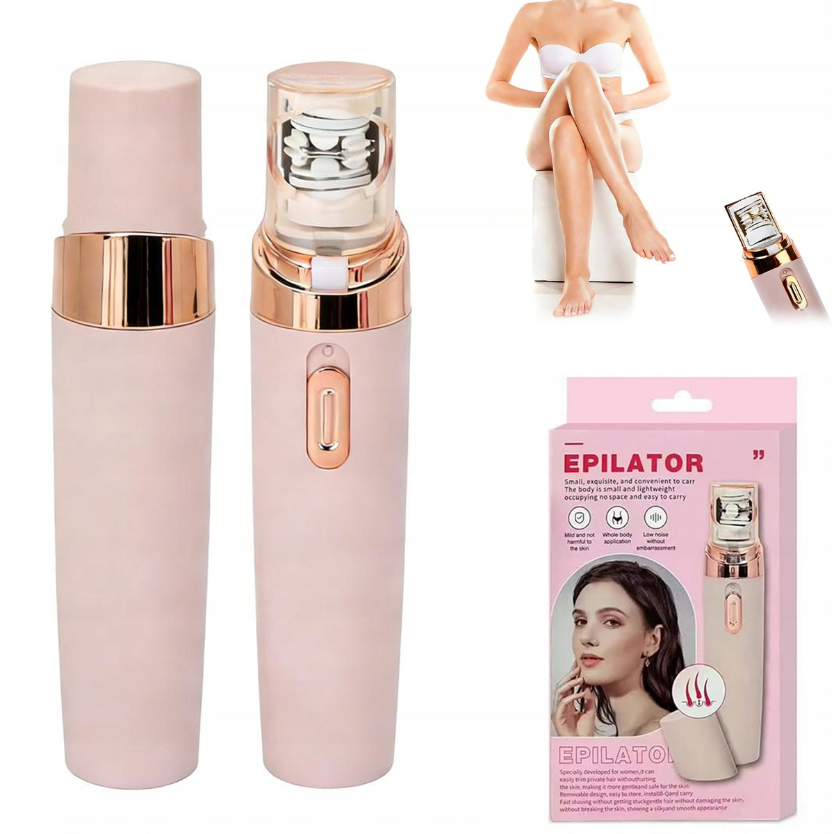 FACE EPILATOR, SAFE FOR SENSITIVE SKIN, ANTIBACTERIAL NEW