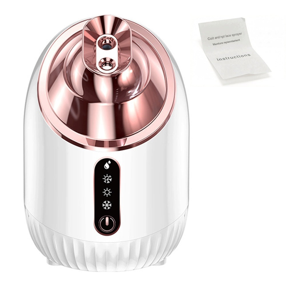 FACE HUMIDIFIER 3IN1 WATER MIST NANO SPRAY STEAM SAUNA 240ML PINK