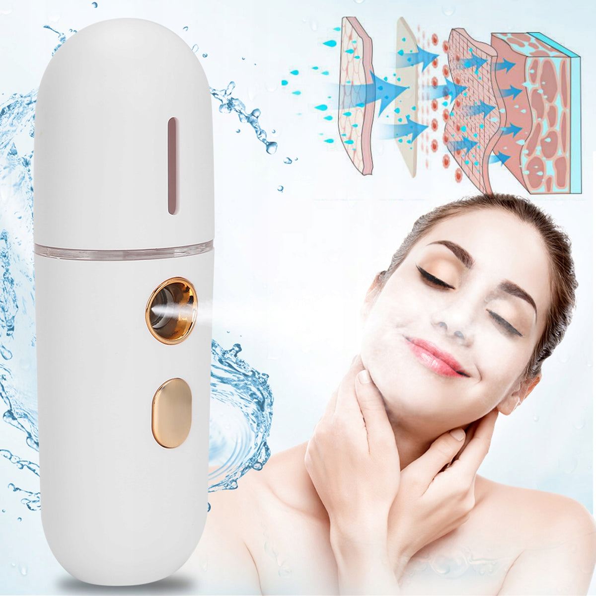 FACE HUMIDIFIER NANO MIST SPRAYER 20ML USB Manufacturer code K1TD9537