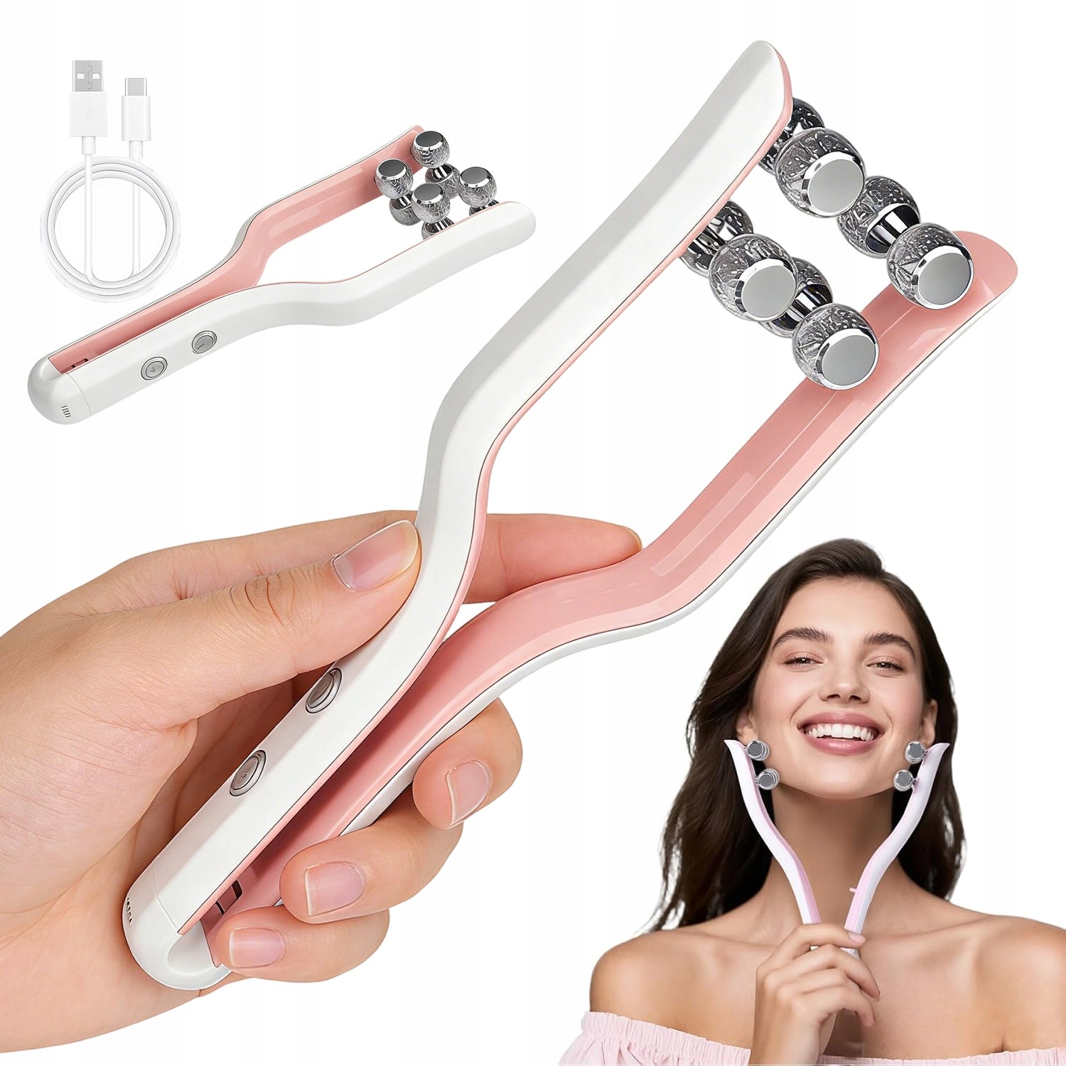 FACE MASSAGER EMS SLIMMING WITH THREE MODES V FACE LIFTING