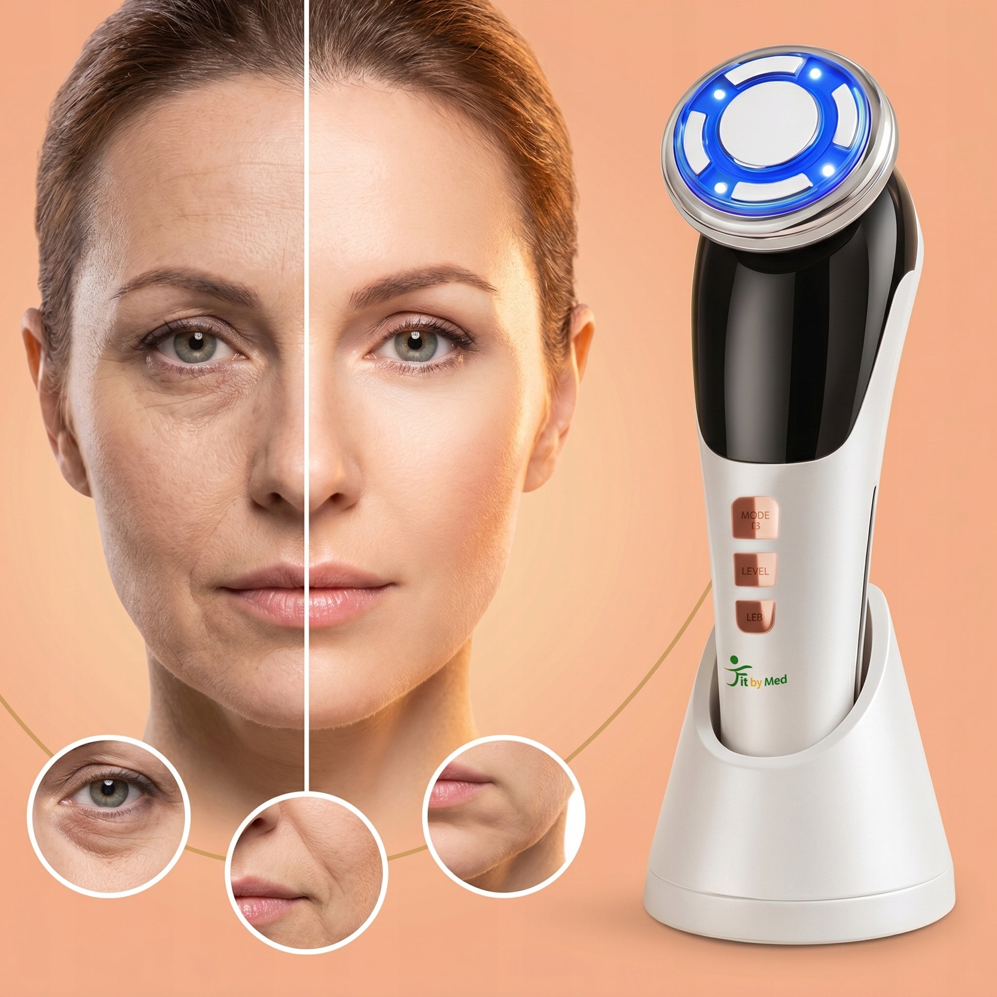 FACE MASSAGER EMS ULTRASOUND PHOTON CRYOTHERAPY MESOTHERAPY 7in1 E-BOOK Packaging status original