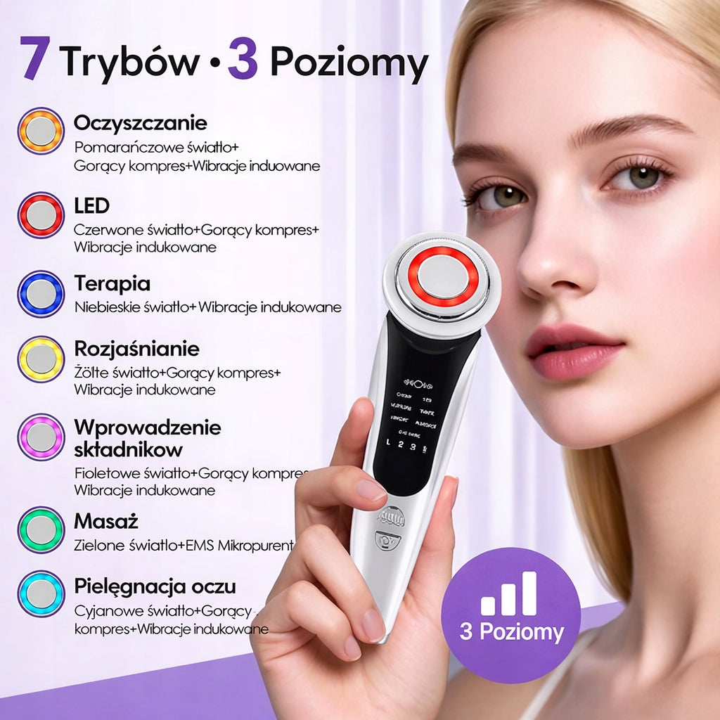 FACE MASSAGER EMS ULTRASOUND PHOTON CRYOTHERAPY MESOTHERAPY 7in1 Medical device no