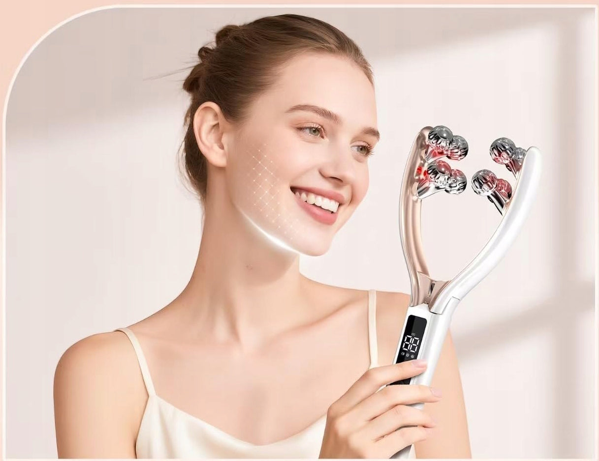 FACE VIBRATING MASSAGER ROLLER 3D LIFTING EMS FOR SKIN CARE LED Brand no brand