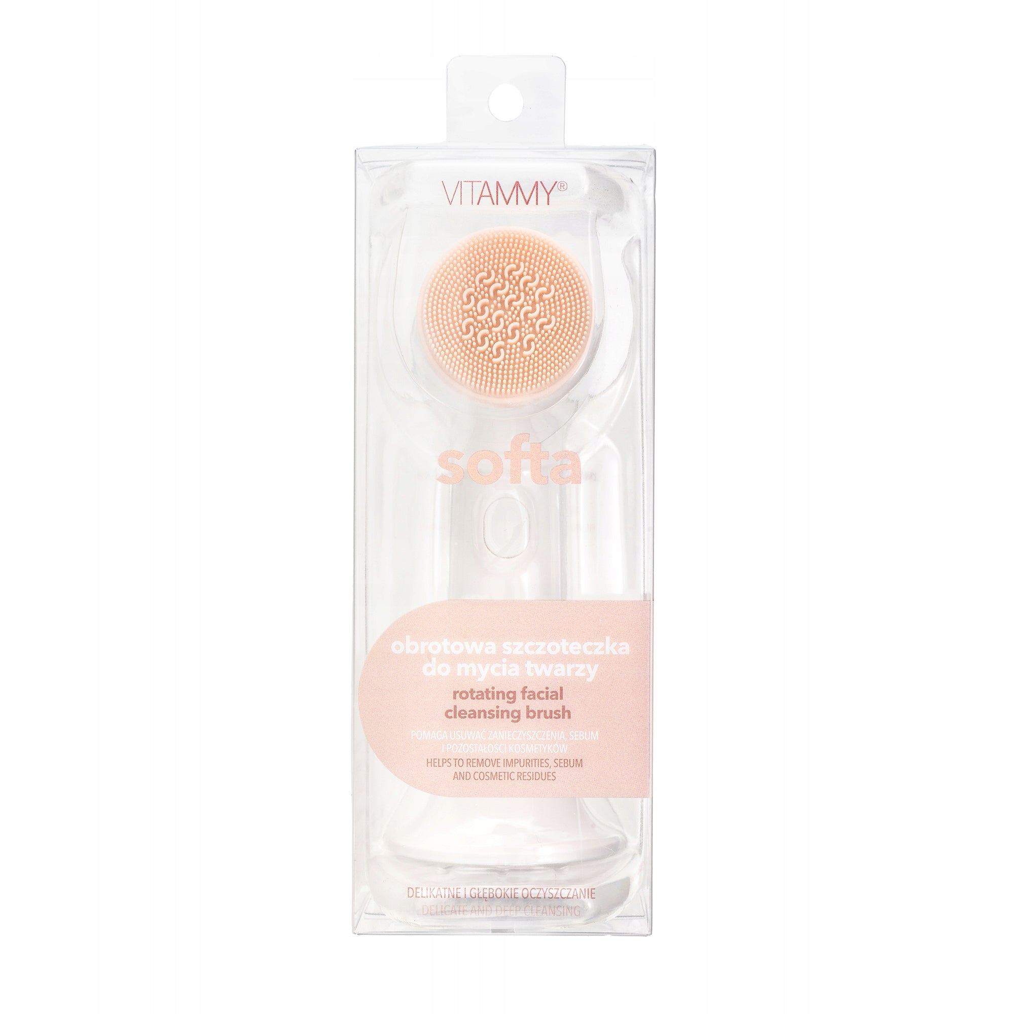 FACIAL BRUSH ELECTRIC ROTATING SOFT SILICONE VITAMMY SOFTA Brand VITAMMY