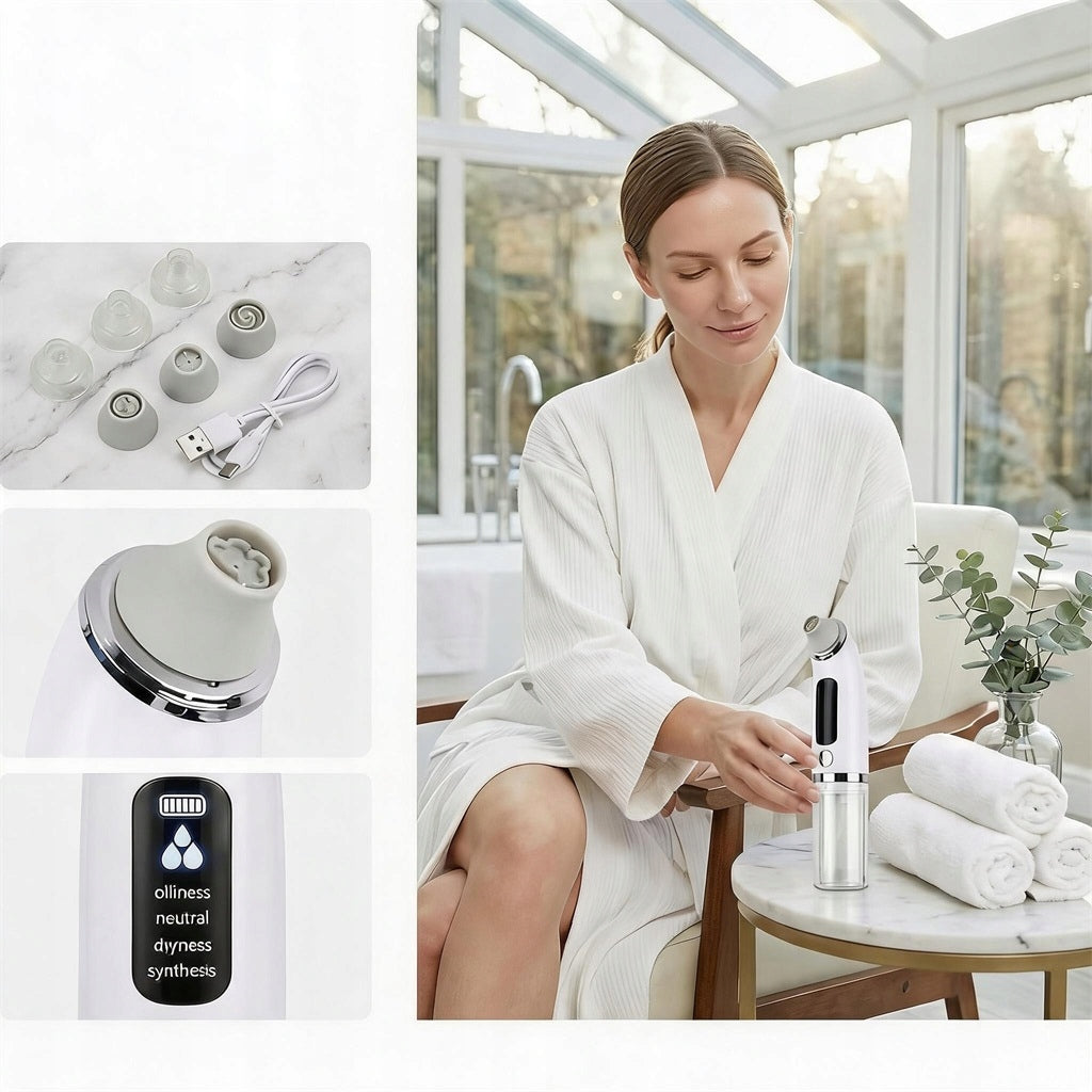 FACIAL CLEANSING DEVICE WITH 6 TIPS AND TANK Packaging status original