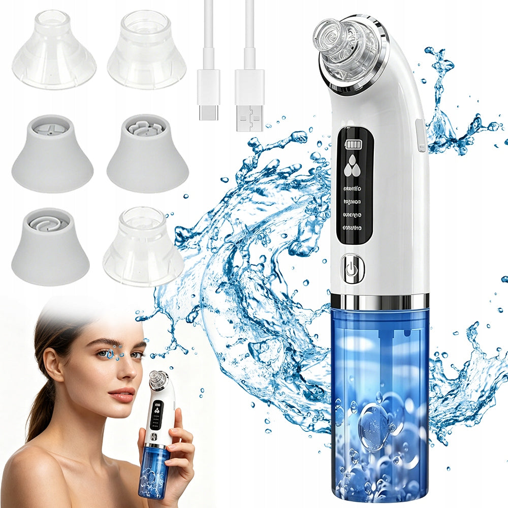FACIAL CLEANSING DEVICE WITH 6 TIPS AND TANK