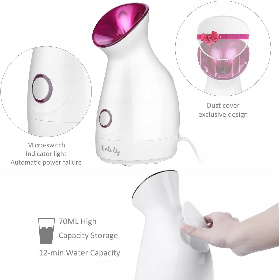 FACIAL SAUNA WOLADY FS71204 Brand Wolady