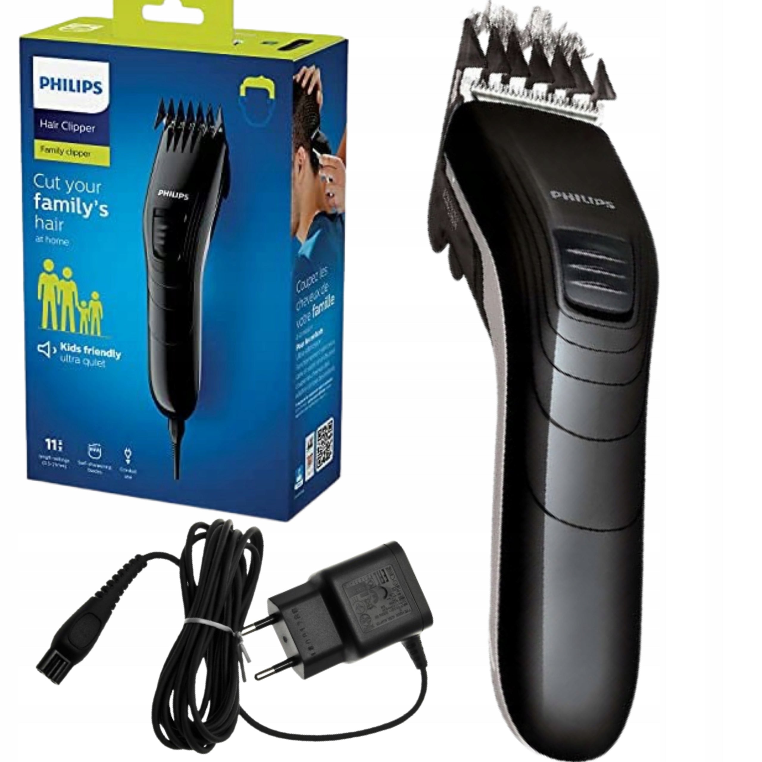 FAMILY HAIR clipper for children adult QUIET BEARD Manufacturer code do strzyżenia philips hc