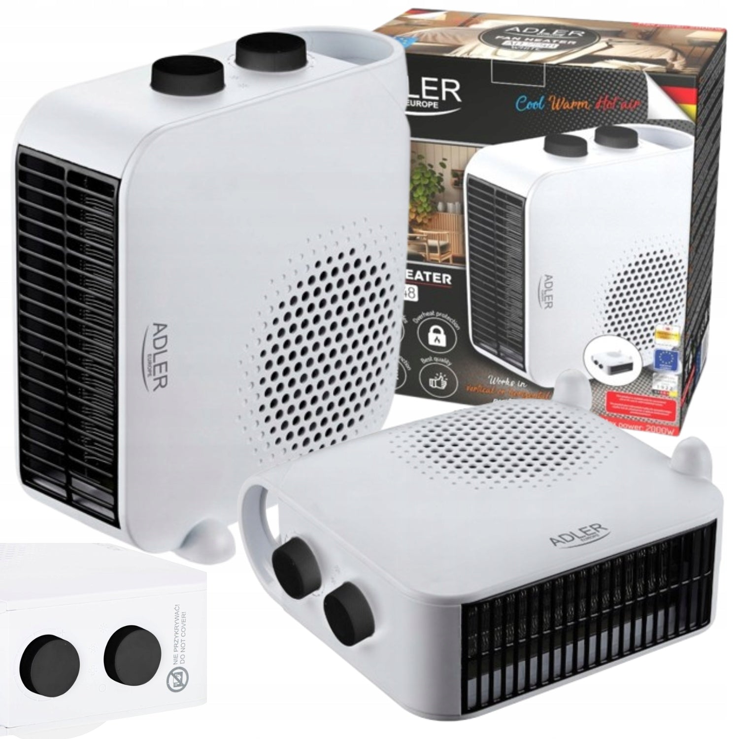 FAN ADLER HEATER ELECTRIC APRON QUIET POWERFUL HEATER