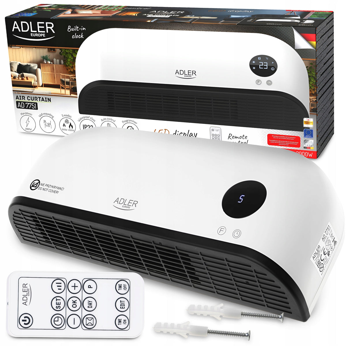 FAN AIR CURTAIN HEATING ELECTRIC HEATER THERMOSTAT