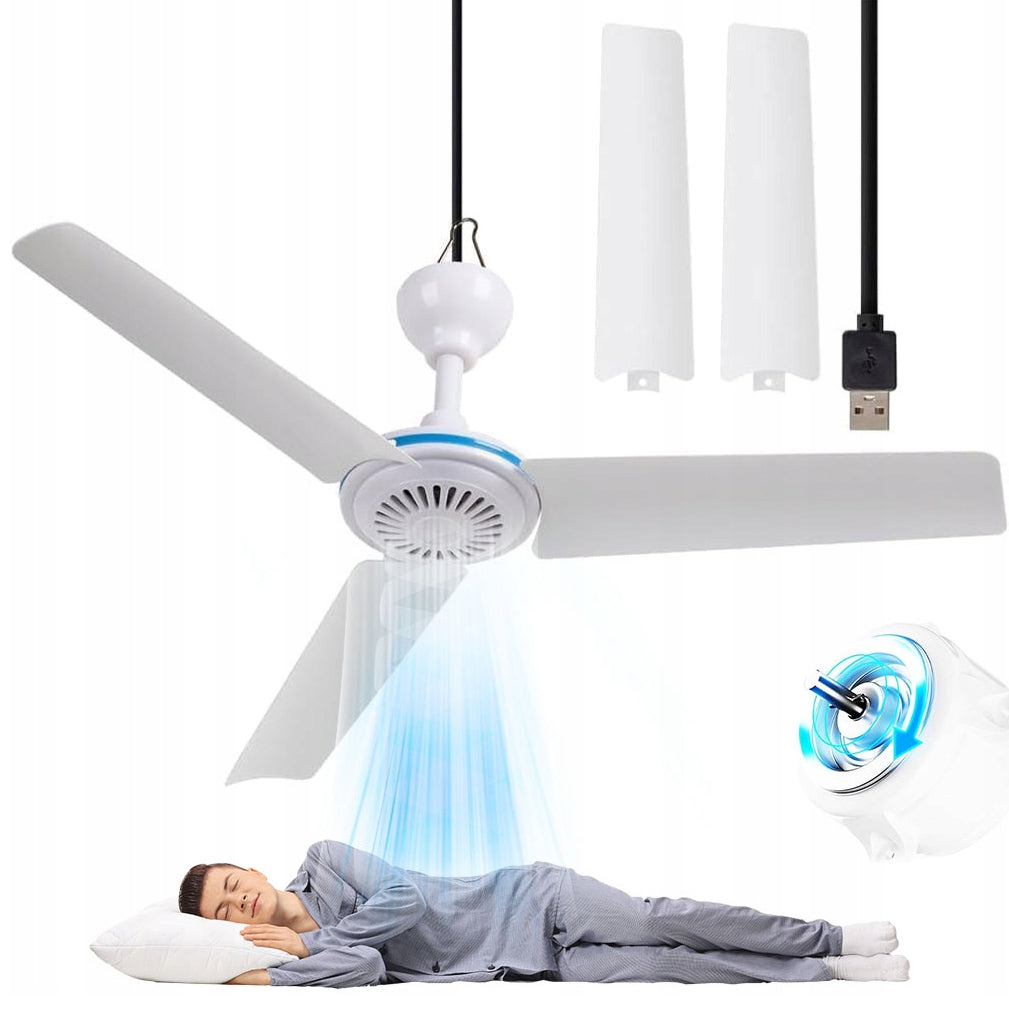 FAN CEILING FAN USB CHARGING FOR BEDROOM LIVING ROOM CAMPING PONY Packaging status original
