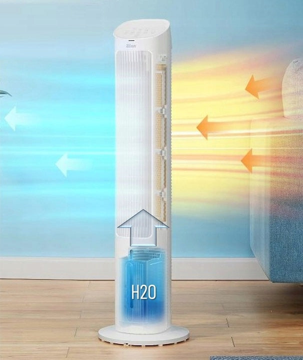 FAN COLUMN AIR CONDITIONER AROMA XXL 106CM 3L LED REMOTE CONTROL MEGA POWER 60W Dominant color white