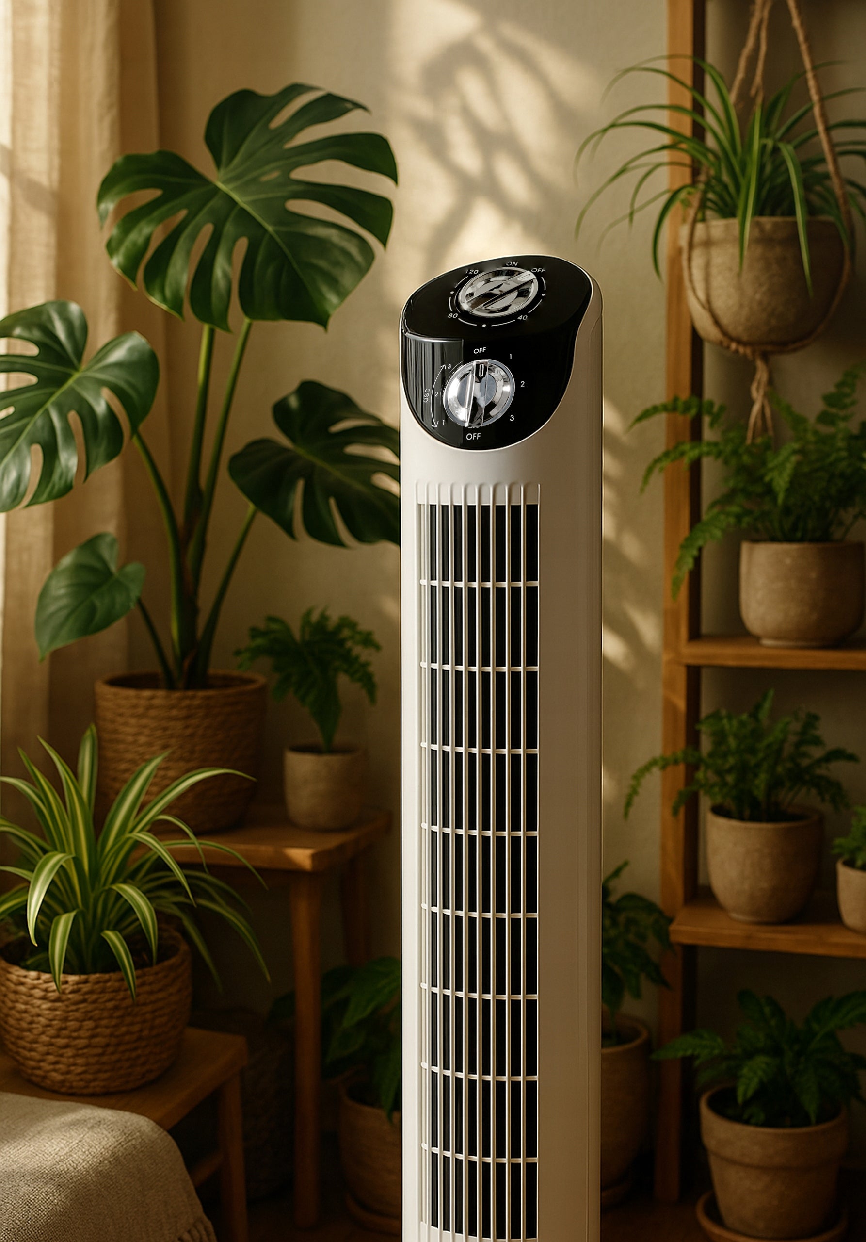 FAN COLUMN FAN FLOOR ADJUSTABLE TIMER 3 MODES OSCILLATION EAN (GTIN) 5900804124450