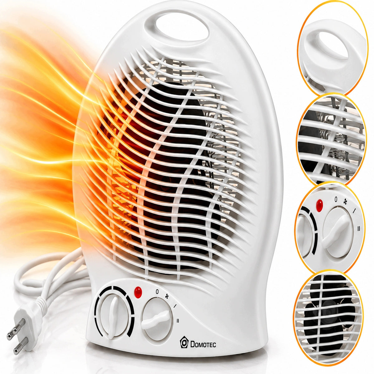 FAN ELECTRIC HEATER WITH THERMOSTAT HEAT COLD